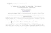 A Numerical Method for Solving a System of Volterra Integral Equations