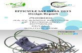 Design Report for the Trike in EFFICYLE 2013 SAE India