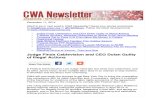 CWA Newsletter, Thursday, December 11, 2014