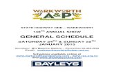 Warkworth A & P General Schedule 2015