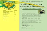 Uplands School Weekly Newsletter - Term 1 Issue 16 - 5 December 2014