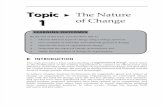 Topic 1 the Nature of Change