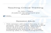 Teaching Critical Thinking 2009 and Notes