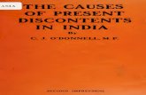 Causes of Present Discontent in India 1908