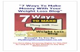 Monetise Your Weight Loss Blog