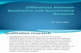 Differences Between Qualitative and Quantitative Research