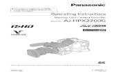 Panasonic Hpx2700 Manual