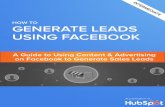 Generate Sales Leads by Using Facebook