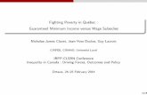 Fighting Poverty in Québec - Guaranteed Minimum Income versus Wage Subsidies