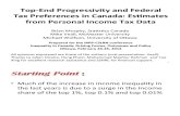 Top-End Progressivity and Federal Tax Preferences in Canada
