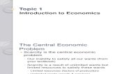 Economics Basic Notes - Topic One