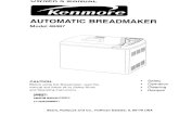 Kenmore Automatic Breadmaker Manual