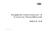English Literature 2 Handbook 2013-14
