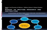 Issues in Writing Research and Instruction