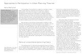 Approaches to Participation in Urban Planning Theories