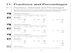 percentage & Fractions