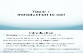 Topic 1- Introduction to Cell