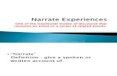 Narrate Experiences