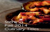 Culinary Catalog Sterling's Fall 2014 Culinary CatalogPDF