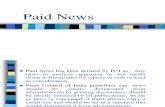 Paid News- As on January, 2014