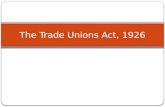 The Trade Unions Act, 1926