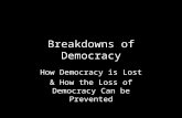 Diamond, Breakdowns of Democracy.8-12