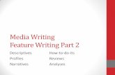 Feature Writing Part 2