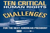 Ten Critical Human Rights Challenges for the Next American President