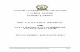 025 PRE-QUALIFICATION   DOCUMENT FOR SUPPLY AND DELIVERY OF HARDWARE AND ELECTRICAL ITEMS