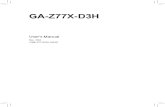 Mb Manual Ga-z77x-d3h e