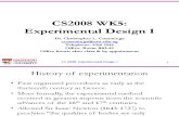 CS2008 WK 5 Experiments I Lecture