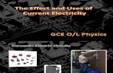 The Effect and Uses of Current Electricity