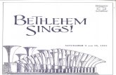 Bethlehem Sings Program