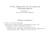 The Nature of Cultural Geography