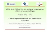 Chim430 Organometallique Poly de Cours 2012 2013