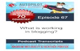 What is working in blogging