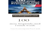 100 Most Frequently Used French Words1
