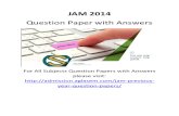 JAM 2014 Question Papers with Answers for BioTechnology [BT] Code B