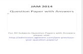 JAM 2014 Question Papers with Answers for Mathematics [MA] Code D