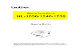 Brother LaserPrinter HL-1030-1240-1250 User Guide