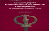 Abhinavagupta Hermeneutics of the Absolute Anuttaraprakriya by Bettina Bummer