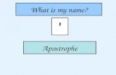 Apostrophe Presentation