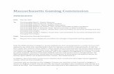 Mass. Gaming Commission Memo Re: Changes in Legislation