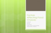 Factors Affecting Food Choices