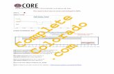 CORE Project Status Report MARCH