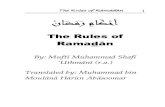 The Rules of Ramadan By Mufti Mahomed Shafi Saheb R.A.