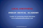 Local Anesthesia / orthodontic courses by Indian dental academy