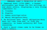 Immanuel Kant's Principle of Duty 30 2009