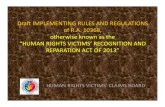Draft Implementing Rules & Regulations of RA 10368