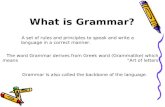 Speeches of English Grammar
